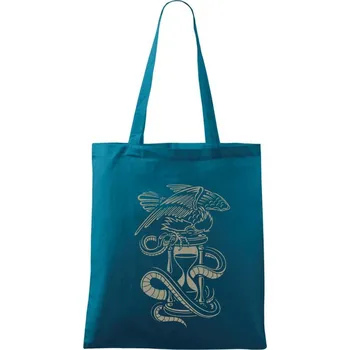 Hourglass - Taška bavlněná - 42 x 38 cm ( Petrolejová )