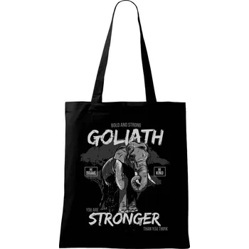 Nákupní taška Elephant goliath - Taška bavlněná - 42 x 38 cm ( Černá )