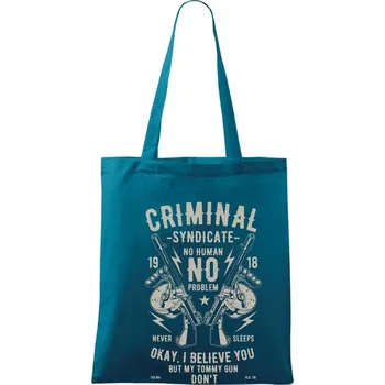 Criminal Syndicate - Taška bavlněná - 42 x 38 cm ( Petrolejová )