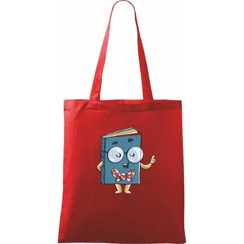 Nákupní taška Vášnivý čtenář - Taška bavlněná - 42 x 38 cm ( Červená )