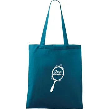 Jsem barbína zrcadlo - Taška bavlněná - 42 x 38 cm ( Petrolejová )