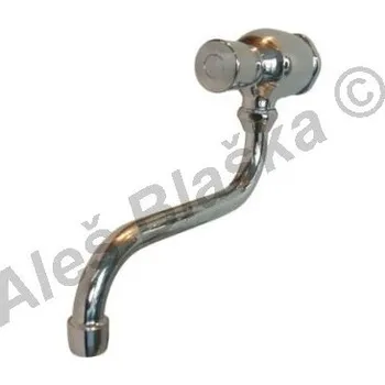 Vodovodní baterie TENDER TR 15 tlačítkový výtokový ventil časový nástěnný ramínko S - CHROM TR15