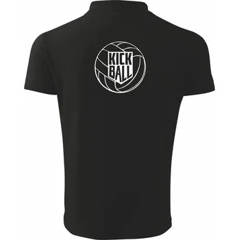 Pánská košile Kickball - míč - Polokošile pánská Pique Polo 203 - S ( Černá )