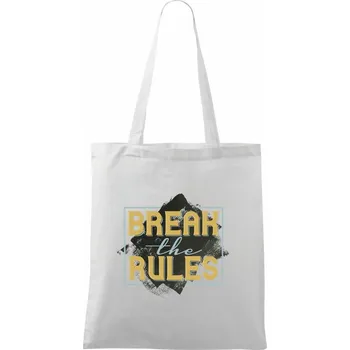 Break the rules - Taška bavlněná - 42 x 38 cm ( Bílá )
