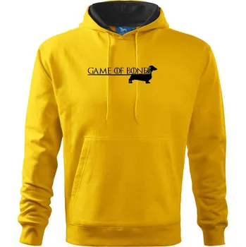 Pánská mikina Jezevčík Game of bones - Mikina pánská Cape s kapucí - 2XL ( Žlutá )