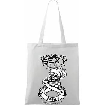 Nákupní taška Nesnáším být sexy - těžař - Taška bavlněná - 42 x 38 cm ( Bílá )