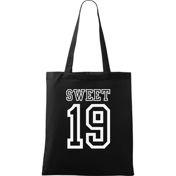 Sweet 19 - Taška bavlněná - 42 x 38 cm ( Černá )