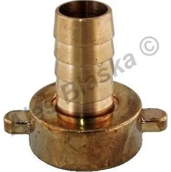 Fitinka Hadičník mosazný s převlečnou matkou přímý, nástavec na hadici - MOSAZ - 6/4"x32 6830