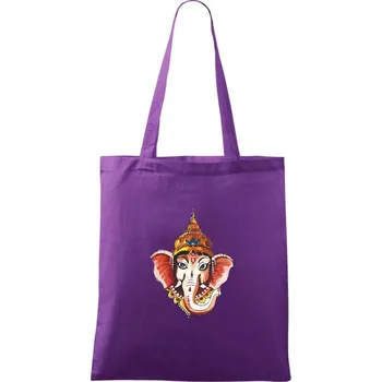 Nákupní taška Slon Indie - Taška bavlněná - 42 x 38 cm ( Fialová )