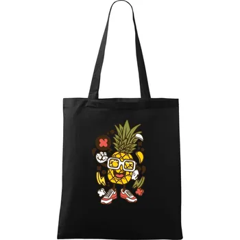 Nákupní taška Ananasátor - Taška bavlněná - 42 x 38 cm ( Černá )