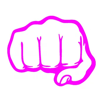 Samolepicí dekorace na vozidlo Pěst 002 levá (72 - Fluorescentní růžová) SAMOLEPKA NA AUTO, NÁLEPKA, FÓLIE, POLEP, TUNING, VLASTNÍ TEXT, TISK, AUTOSAMOLEPKY.cz, POLEPY, OBRÁZEK, LOGO, 3D STICKERS