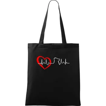 Nákupní taška Bernský salašnický pes EKG - Taška bavlněná - 42 x 38 cm ( Černá )