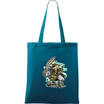 Nákupní taška Nebojácňák potapěč - Taška bavlněná - 42 x 38 cm ( Petrolejová )