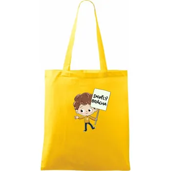 Skvělý brácha chlapeček - Taška bavlněná - 42 x 38 cm ( Žlutá )