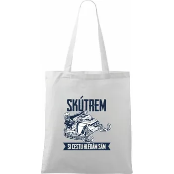 Skútrem si hledám cestu sám - Taška bavlněná - 42 x 38 cm ( Bílá )