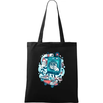 Nákupní taška Pračkynátor - Taška bavlněná - 42 x 38 cm ( Černá )