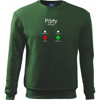 Chlapecké tričko Party volá - Mikina Essential dětská - 146 cm/10 let ( Lahvově zelená )