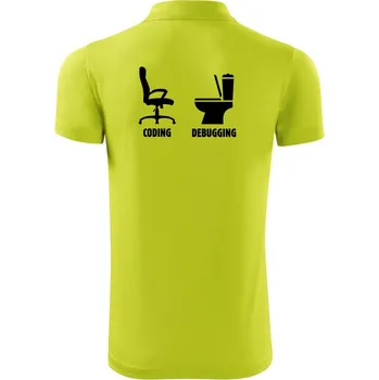 Pánská košile Coding debugging - Polokošile Victory sportovní (dresovina) - XL ( Limetková )