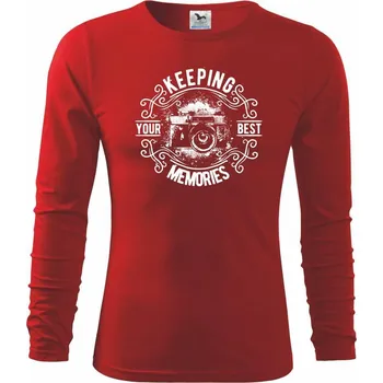 Chlapecké tričko Keeping your Best Memories - Triko dětské Long Sleeve - 122 cm/6 let ( Červená )