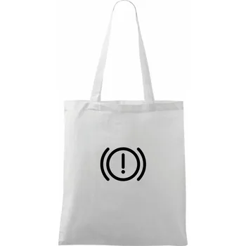 Nákupní taška Brzda ikona - Taška bavlněná - 42 x 38 cm ( Bílá )