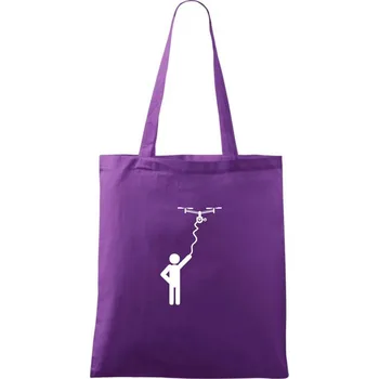 Dron na kabelu - Taška bavlněná - 42 x 38 cm ( Fialová )