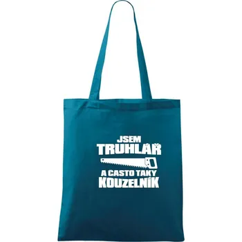 Truhlář kouzelník - Taška bavlněná - 42 x 38 cm ( Petrolejová )