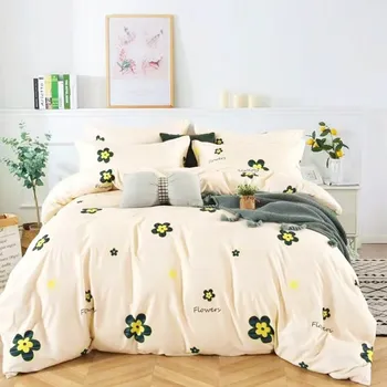 Povlečení Numberoplus Bavlněné povlečení na dvoulůžko + prostěradlo ZDARMA - Flowery