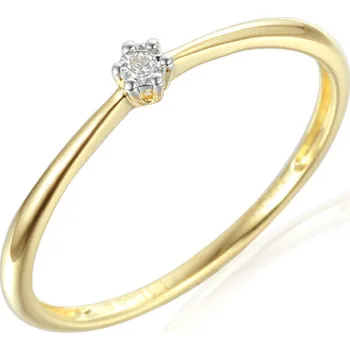 Prsten Gems, Jemný zásnubní prsten Emilie, kombinované zlato s briliantem, vel.: 57, ø18,1 mm, 3812637-5-57-99