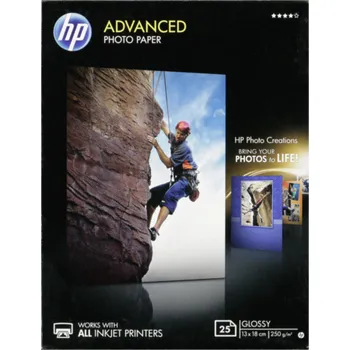 Fotopapír HP Advanced lesklý fotopapír 13x18 cm, 25 listu, 250 g Q8696A