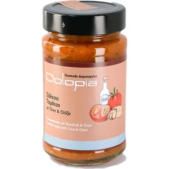 Omáčka Rajčatová omáčka s tuňákem a ouzem 250g DOLOPIA