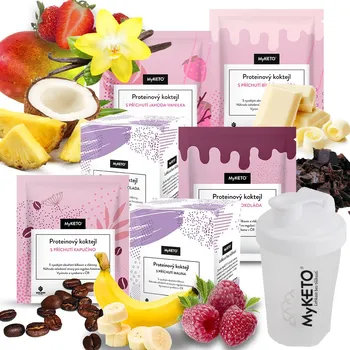 Keto dieta MyKETO Proteinové Keto koktejly 90 ks mix nejlepších chutí