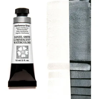 Vodová barva Akvarelová barva Daniel Smith Luminescent, 15ml - stříbrná Barva: 7 - Interference Silver