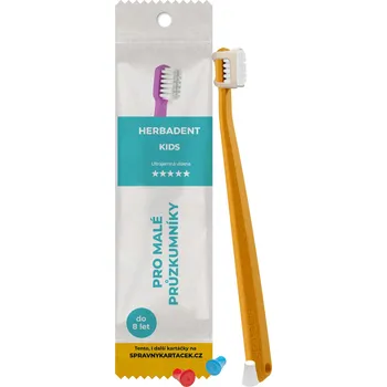 Zubní kartáček HERBADENT KIDS Zubní kartáček s ultrajemnými vlákny - žlutý balení: eko balení