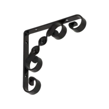 Držák na polici Konzole dekorativní kovaná černá 100 x 100 mm, WO 100C