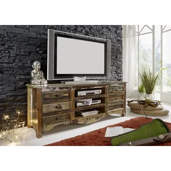 Televizní stolek OLDTIME TV stolek 160x60 cm, staré dřevo