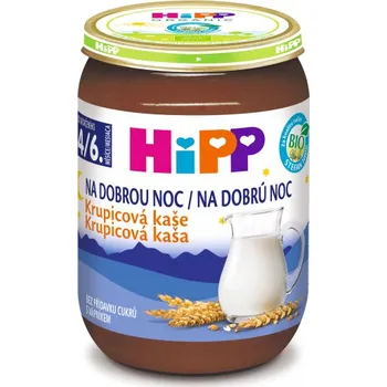 Dětská kaše HiPP Bio Mléčná kaše na dobrou noc krupicová 190 g