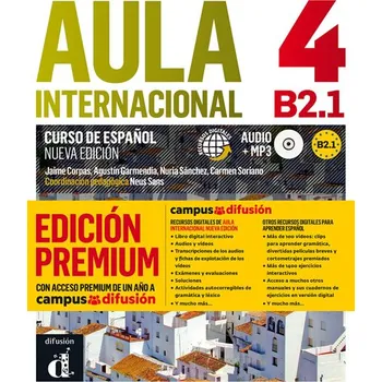 Španělský jazyk Aula Internacional Nueva edición 4 (B2.1) - Premium – Libro del alumno + CD