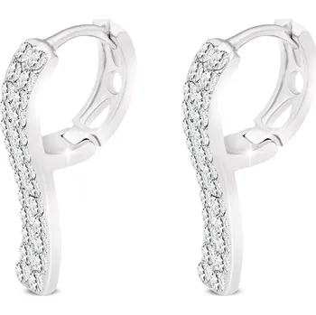 Náušnice biju Náušnice z chirurgické oceli, podlouhlé se zirkony