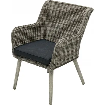 Zahradní ratanové křeslo VICTORIA (šedá)