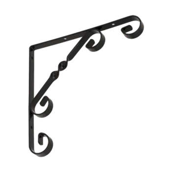 Konzole dekorativní kovaná černá 200 x 200 mm, WO 200C