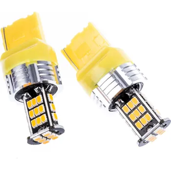 Autožárovka W21W LED žárovky (30 x SMD 3020) oranžová CANBUS