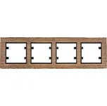 Čtyřrámeček lumina passion dřevo černý dub Hager WL9246