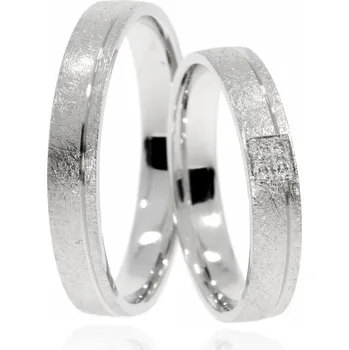 Prsten Zlatnictví Helios Zlaté snubní prsteny L-314/B Kameny: Se Zirkony