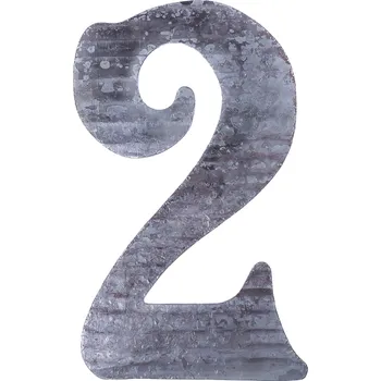 Domovní cedule Domovní číslo 2 pokované, velikost 210 mm, tl. 4 mm