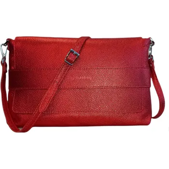 Kabelka My Love Bag kožená crossbody přes rameno červená metalíza