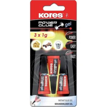 Kancelářské lepidlo Vteřinové lepidlo Kores Glue gel 3x1ml