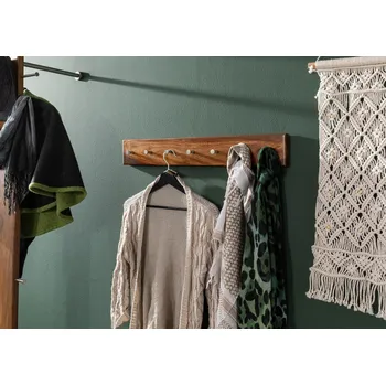 Předsíňová stěna MONTREAL Nástěnný vešák 70x10 cm, hnědá