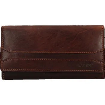 Peněženka Lagen Luxusní dámská kožená peněženka W-22025/M hnědá
