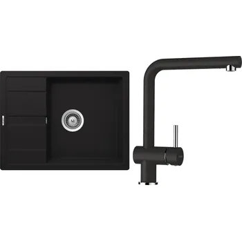 Kuchyňský dřez Set Schock S20-3 (dřez Manhattan D-100 Onyx + baterie Epos Onyx)