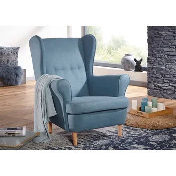 Křeslo SCANDINAVE Křeslo 86x83x91, modré